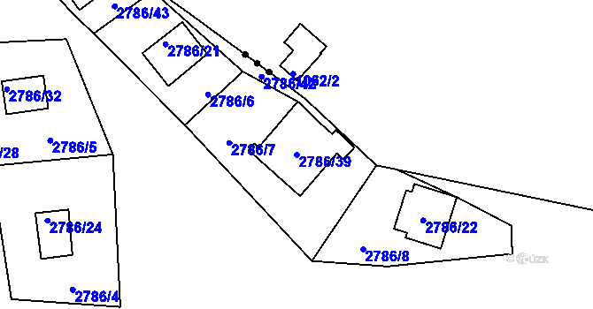 Parcela st. 2786/39 v KÚ Vítkov, Katastrální mapa