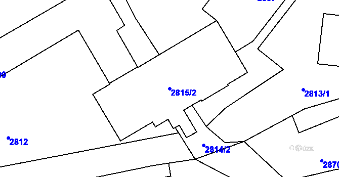Parcela st. 2815/2 v KÚ Vítkov, Katastrální mapa