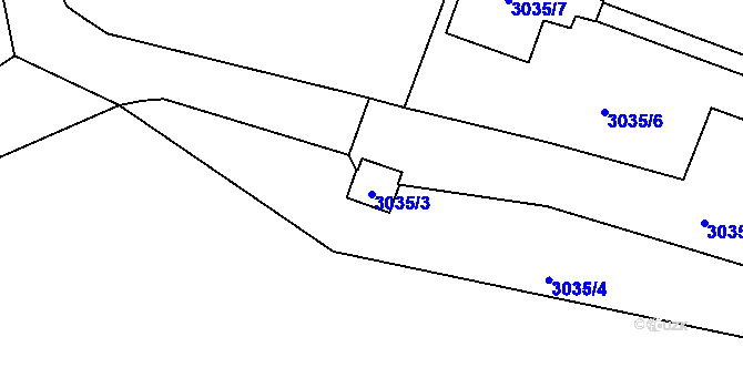 Parcela st. 3035/3 v KÚ Vítkov, Katastrální mapa