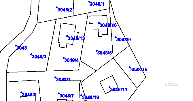Parcela st. 3048/5 v KÚ Vítkov, Katastrální mapa