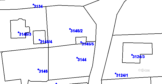 Parcela st. 3145/5 v KÚ Vítkov, Katastrální mapa