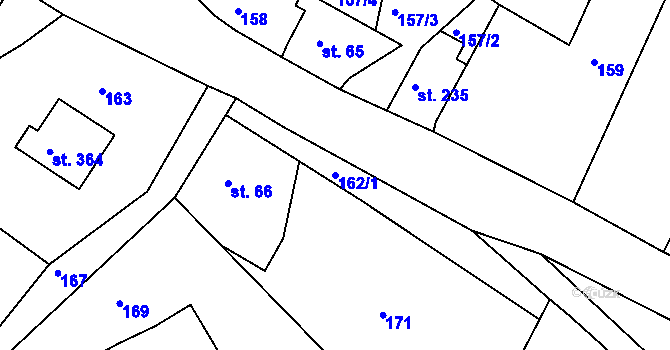Parcela st. 162/1 v KÚ Klokočov u Vítkova, Katastrální mapa