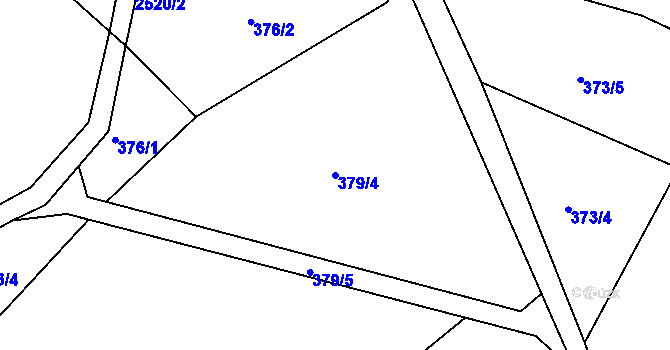 Parcela st. 379/4 v KÚ Klokočov u Vítkova, Katastrální mapa
