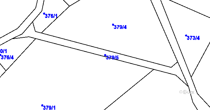 Parcela st. 379/5 v KÚ Klokočov u Vítkova, Katastrální mapa