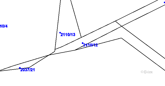 Parcela st. 2110/12 v KÚ Klokočov u Vítkova, Katastrální mapa