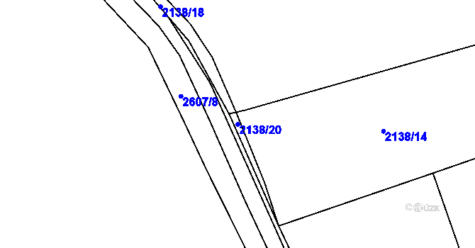 Parcela st. 2138/20 v KÚ Klokočov u Vítkova, Katastrální mapa