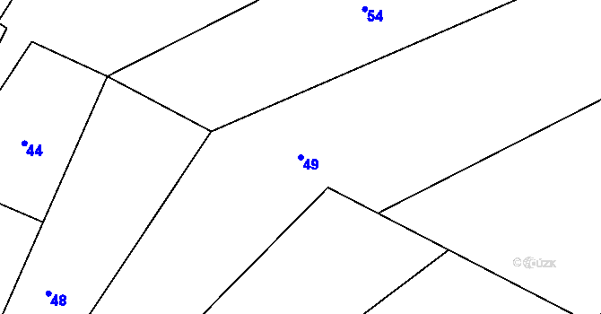 Parcela st. 49 v KÚ Vítkovice v Krkonoších, Katastrální mapa