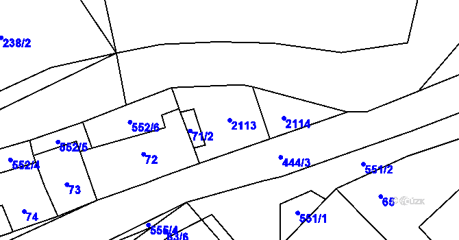 Parcela st. 2113 v KÚ Vítonice u Znojma, Katastrální mapa