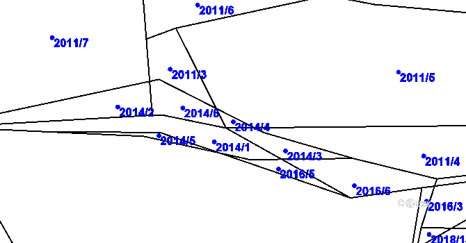 Parcela st. 2014/4 v KÚ Vizovice, Katastrální mapa