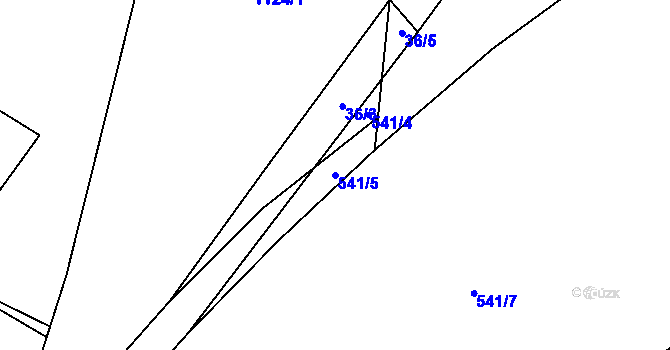 Parcela st. 541/5 v KÚ Vizovice, Katastrální mapa