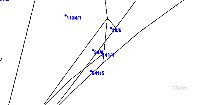 Parcela st. 541/4 v KÚ Vizovice, Katastrální mapa