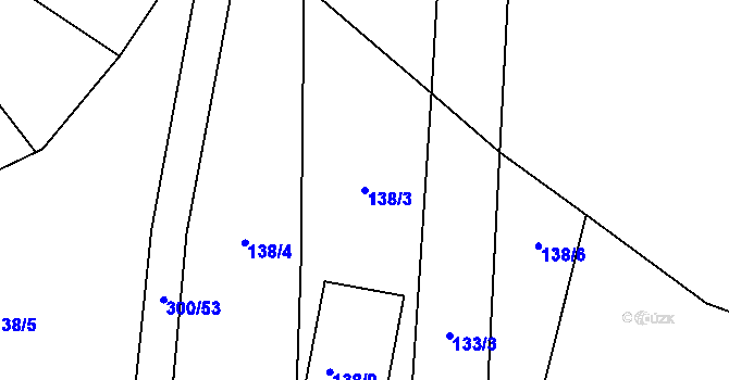 Parcela st. 138/3 v KÚ Vlačice, Katastrální mapa