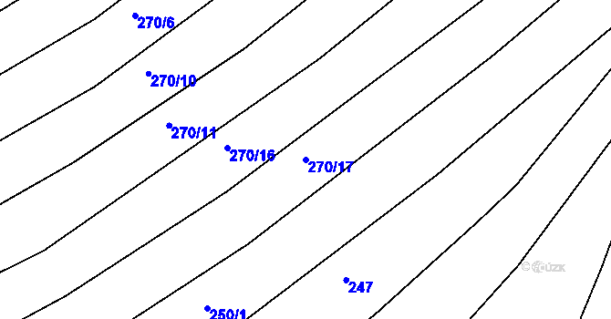 Parcela st. 270/17 v KÚ Vlachova Lhota, Katastrální mapa