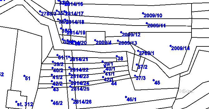 Parcela st. 2780 v KÚ Vrbětice, Katastrální mapa