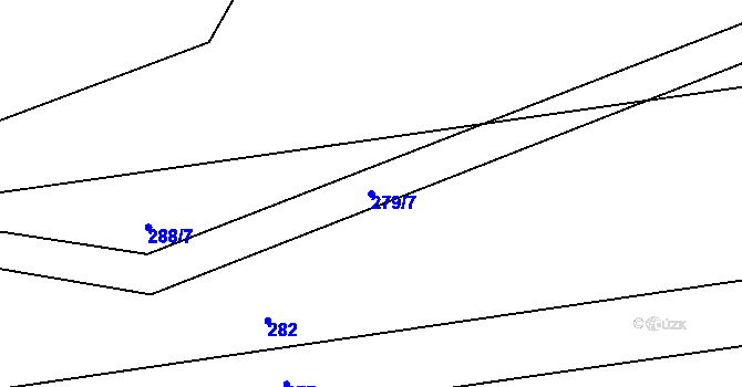Parcela st. 279/7 v KÚ Vrbětice, Katastrální mapa