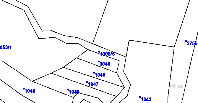 Parcela st. 1008/5 v KÚ Vrbětice, Katastrální mapa
