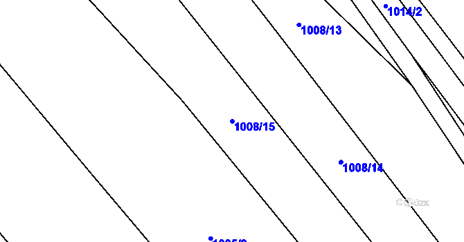 Parcela st. 1008/15 v KÚ Vrbětice, Katastrální mapa