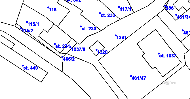 Parcela st. 235 v KÚ Vlachovo Březí, Katastrální mapa
