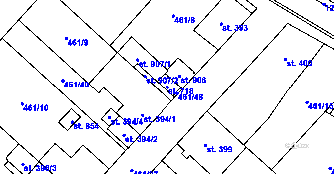 Parcela st. 718 v KÚ Vlachovo Březí, Katastrální mapa
