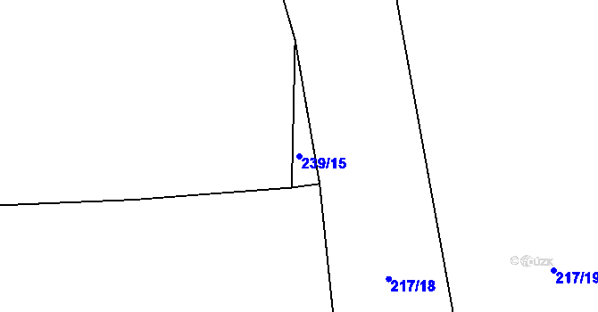 Parcela st. 239/15 v KÚ Vlasenice u Kamenice nad Lipou, Katastrální mapa
