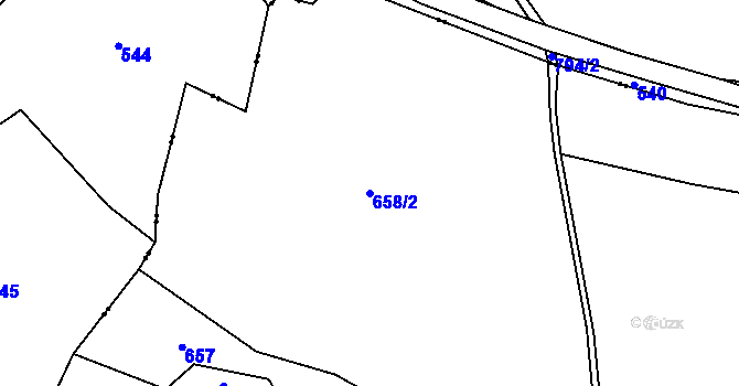 Parcela st. 658/2 v KÚ Volavá Lhota, Katastrální mapa