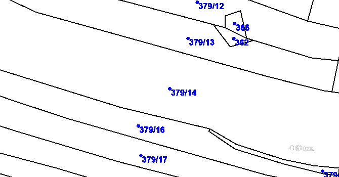 Parcela st. 379/14 v KÚ Volavá Lhota, Katastrální mapa