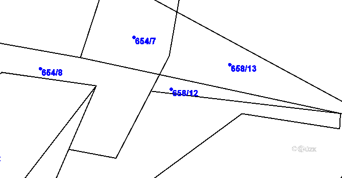 Parcela st. 658/12 v KÚ Volavá Lhota, Katastrální mapa