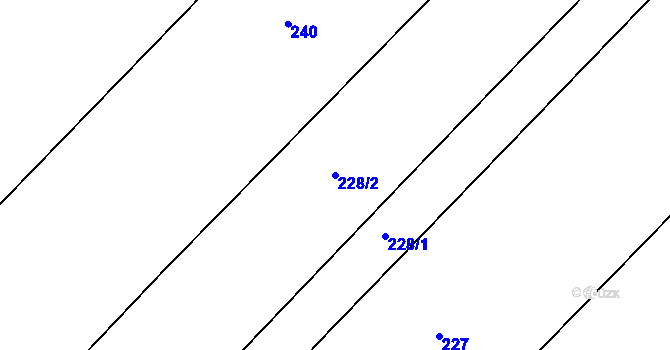 Parcela st. 228/2 v KÚ Svinky, Katastrální mapa