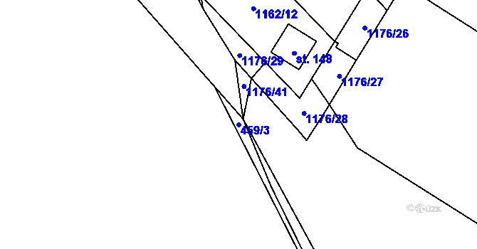 Parcela st. 459/3 v KÚ Svinky, Katastrální mapa