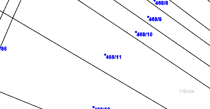 Parcela st. 468/11 v KÚ Svinky, Katastrální mapa