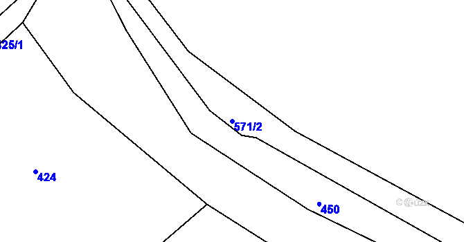 Parcela st. 571/2 v KÚ Svinky, Katastrální mapa