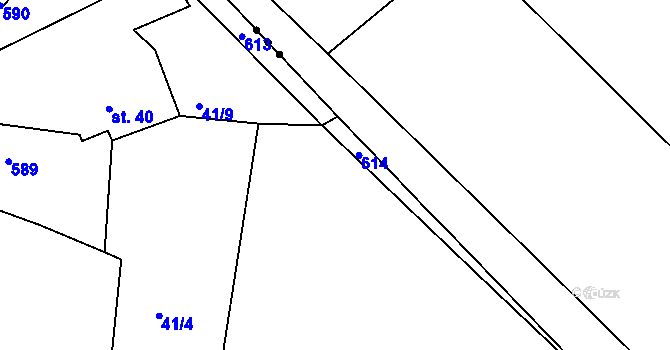 Parcela st. 41/30 v KÚ Svinky, Katastrální mapa