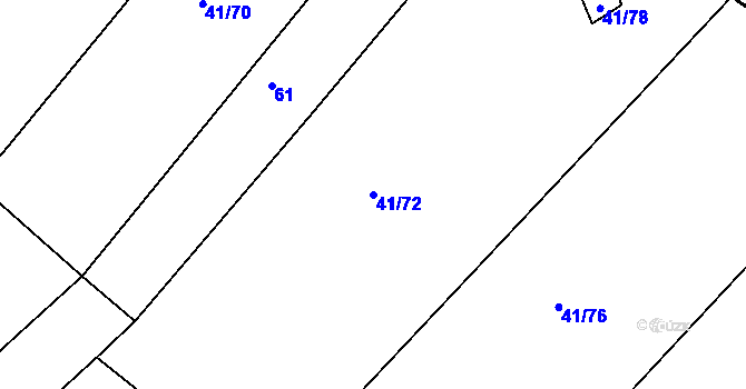 Parcela st. 41/72 v KÚ Svinky, Katastrální mapa