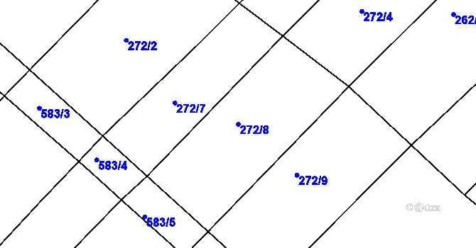 Parcela st. 272/8 v KÚ Svinky, Katastrální mapa