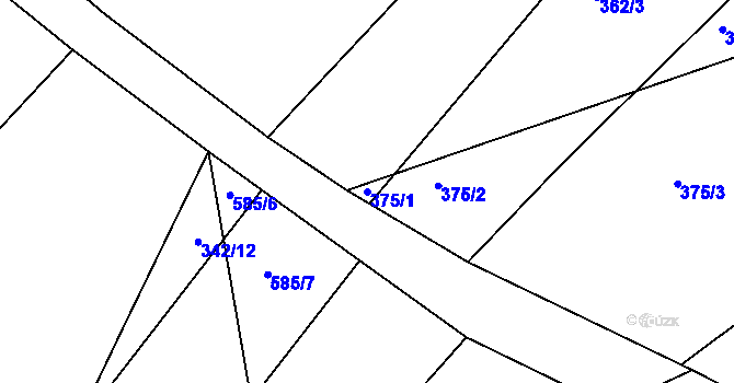 Parcela st. 375/1 v KÚ Svinky, Katastrální mapa