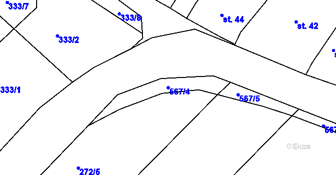 Parcela st. 567/4 v KÚ Svinky, Katastrální mapa