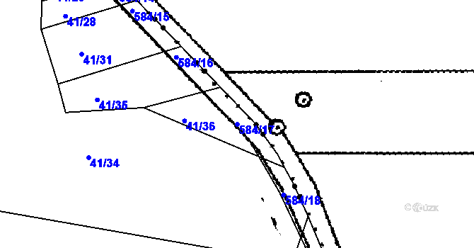 Parcela st. 584/17 v KÚ Svinky, Katastrální mapa