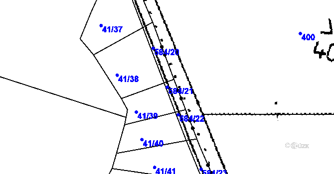 Parcela st. 584/21 v KÚ Svinky, Katastrální mapa