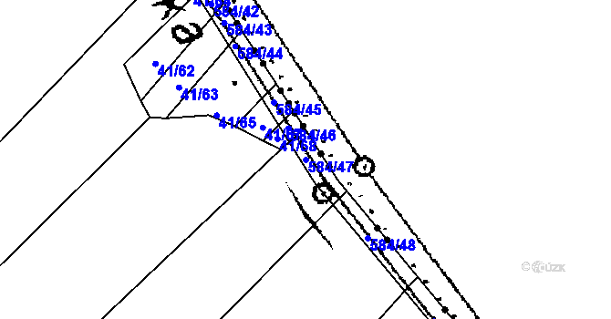 Parcela st. 584/47 v KÚ Svinky, Katastrální mapa