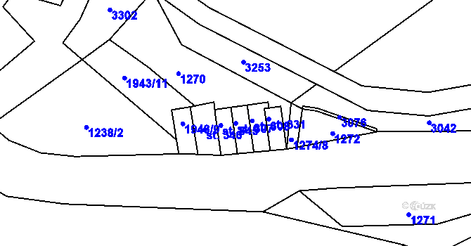 Parcela st. 307 v KÚ Vlastiboř u Železného Brodu, Katastrální mapa