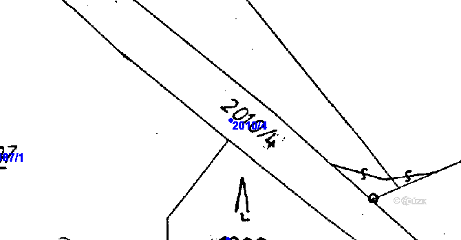 Parcela st. 2010/4 v KÚ Vlastiboř u Železného Brodu, Katastrální mapa