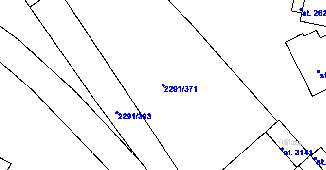 Parcela st. 2291/371 v KÚ Vlašim, Katastrální mapa