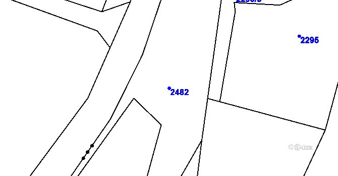 Parcela st. 2482 v KÚ Vlašim, Katastrální mapa