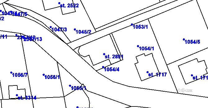 Parcela st. 2891 v KÚ Vlašim, Katastrální mapa