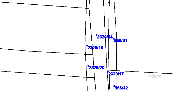 Parcela st. 2329/19 v KÚ Vlašim, Katastrální mapa