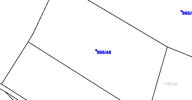 Parcela st. 966/48 v KÚ Vlašim, Katastrální mapa