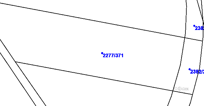 Parcela st. 2277/371 v KÚ Vlašim, Katastrální mapa