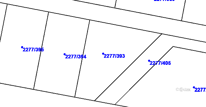 Parcela st. 2277/393 v KÚ Vlašim, Katastrální mapa
