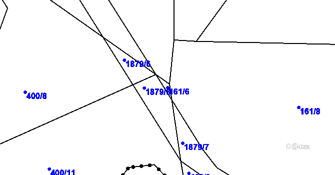 Parcela st. 161/6 v KÚ Vlčatín, Katastrální mapa