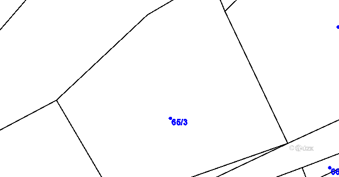 Parcela st. 65/3 v KÚ Vlčetín, Katastrální mapa
